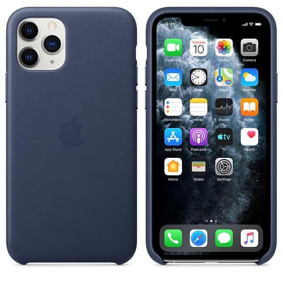 iPhone 11 Pro Max Leather Case - Blue