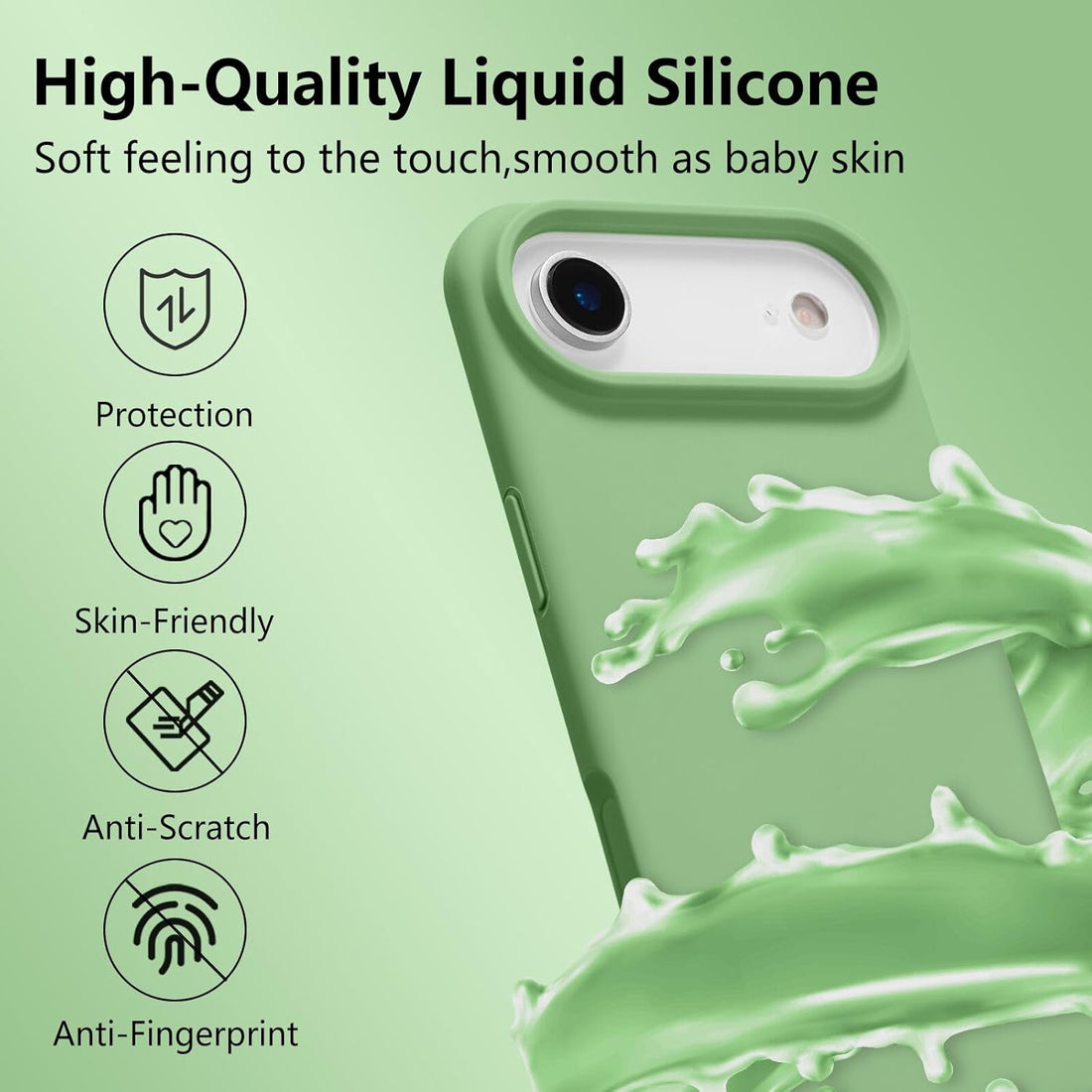 iPhone 17 Air Siliocne Case - Pistachio Green
