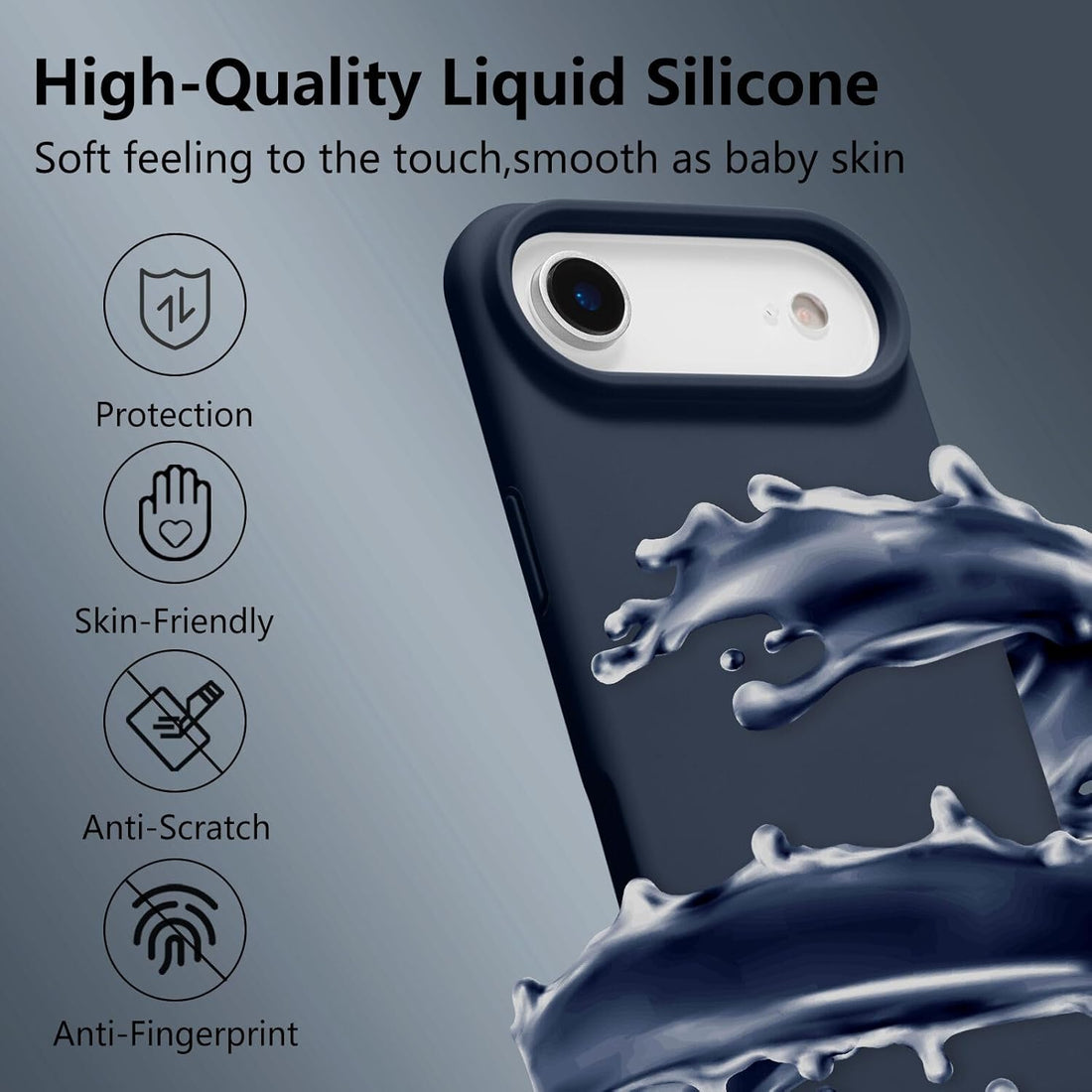 iPhone 17 Air Siliocne Case - Midnight Blue