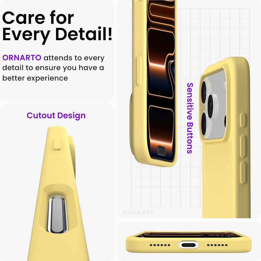 iPhone 17 Pro Max Silicone Case - Yellow