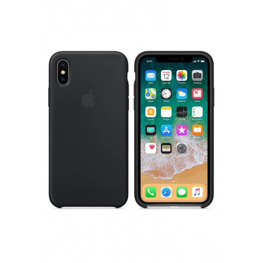 Silicone Case For iPhone X / XS - Black