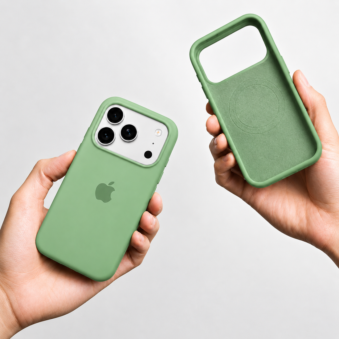 iPhone 18 Pro Max Silicone Case - Pistachio Green