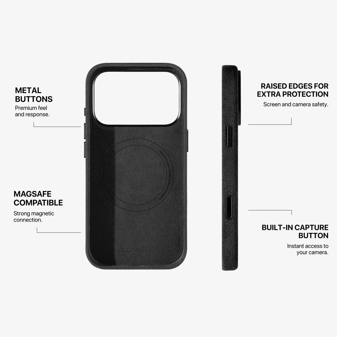 iPhone 18 Pro Max Alcantara Case - Black