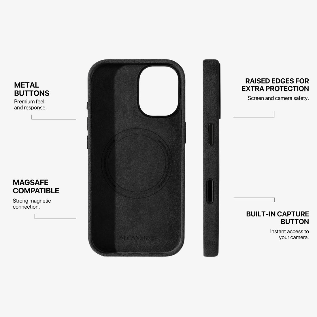 iPhone 17 Alcantara Case - Black