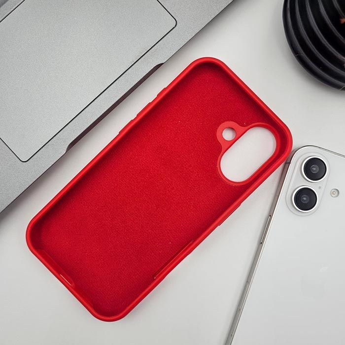 iPhone 16 Plus Silicone Case - Red